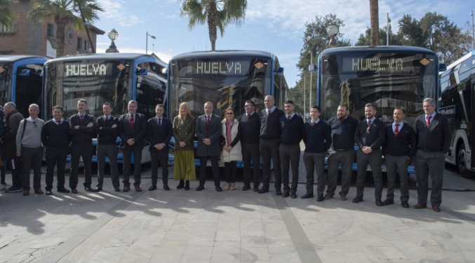 Huelva estrena los 10 primeros autobuses 100% eléctricos de la ciudad