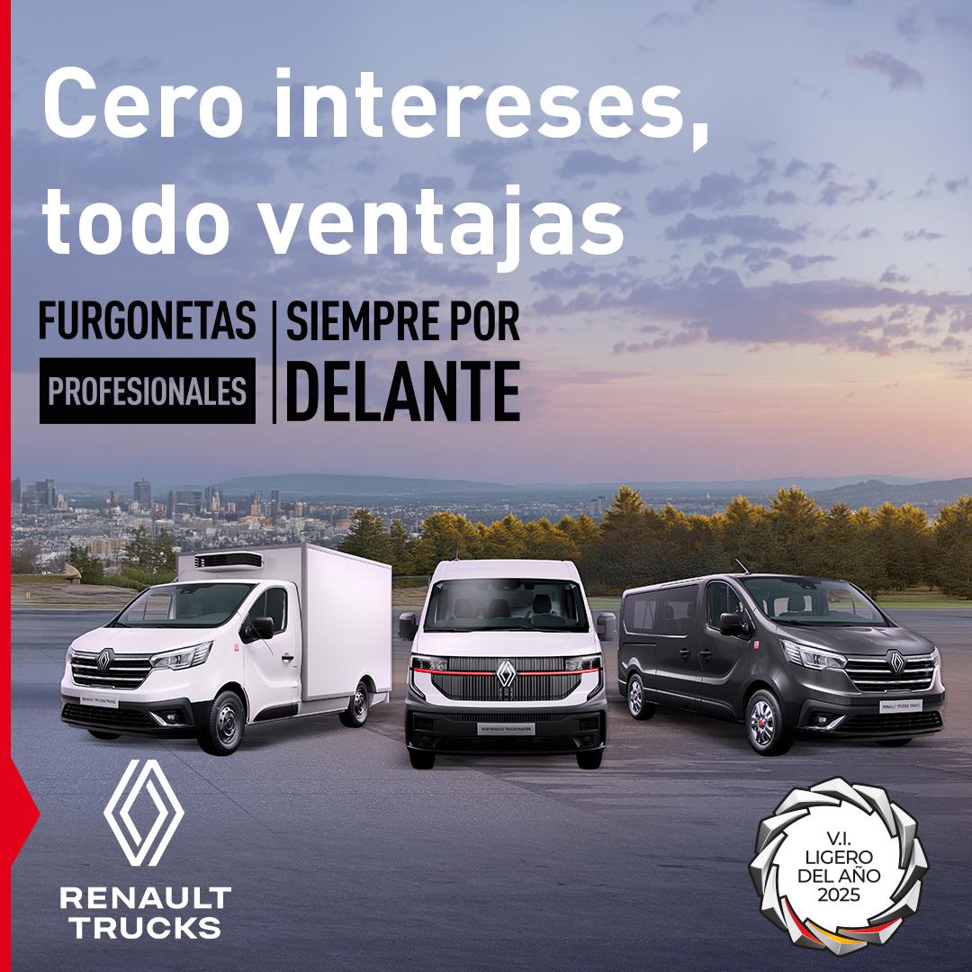 Renault Trucks lanza una financiación al 0% para la gama Master y Trafic