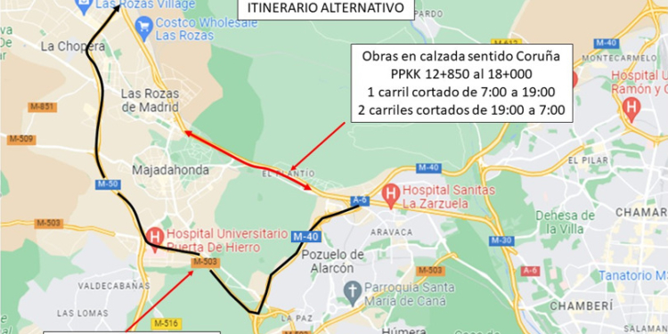 El Mitma comunica afecciones al tráfico por obras la calzada en sentido A Coruña