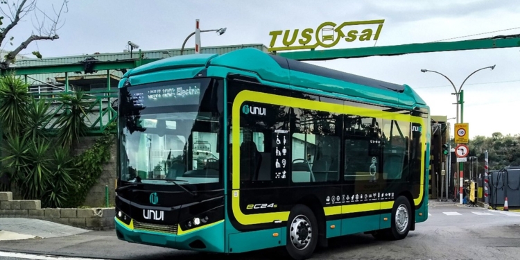 Tusgal realiza pruebas con el nuevo microbús 100% eléctrico de Unvi