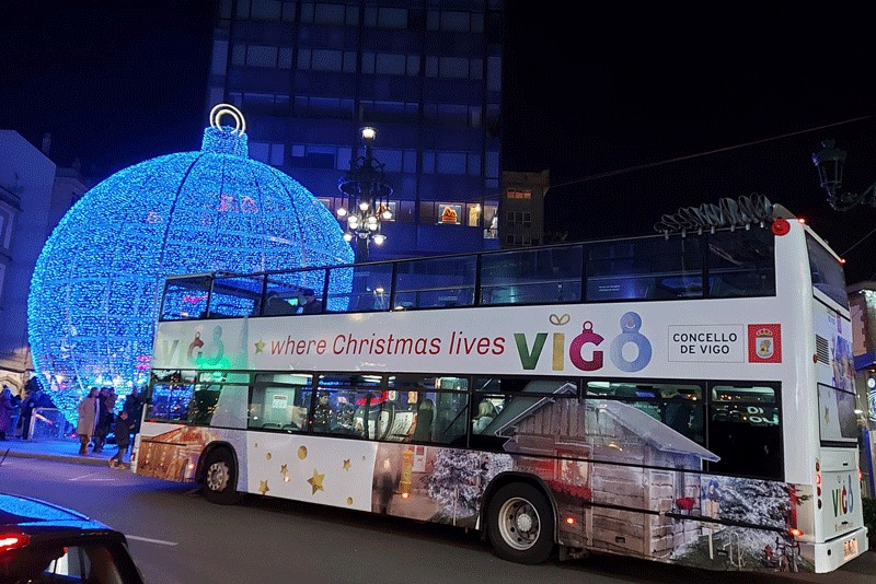 El Nadal Bus de Vigo espera transportar a 3.000 pasajeros estas Navidades